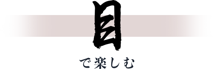 目で楽しむ